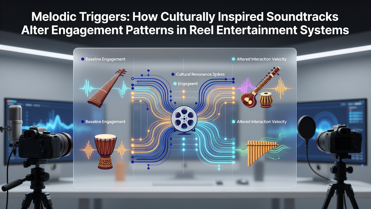 Reel entertainment system interface displaying culturally inspired visual and audio elements during active play sessions