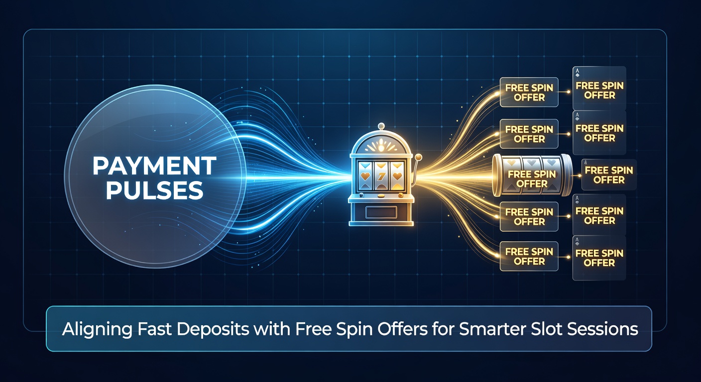 Screenshot of a mobile slot app displaying a fast deposit confirmation alongside an active free spins bonus bar, with glowing pulse effects on transaction and reel icons