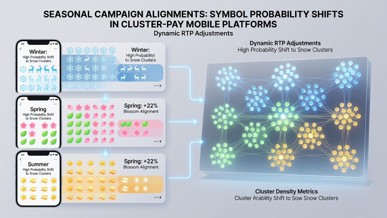 Data visualization showing symbol probability curves aligned with seasonal campaign timelines in cluster-pay mobile games